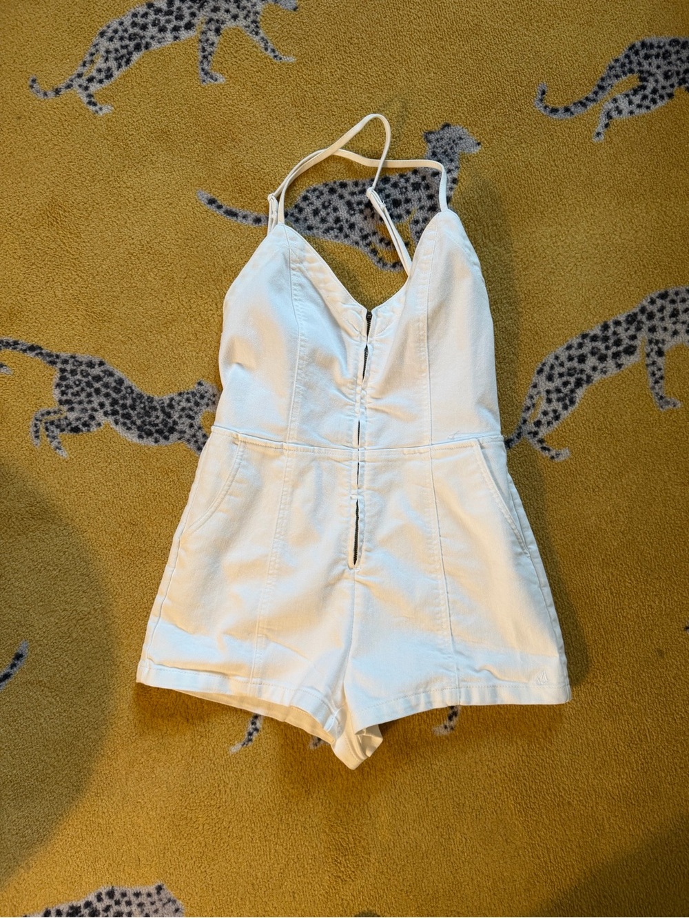 Volcom White Denim Romper - Picture 2 of 3